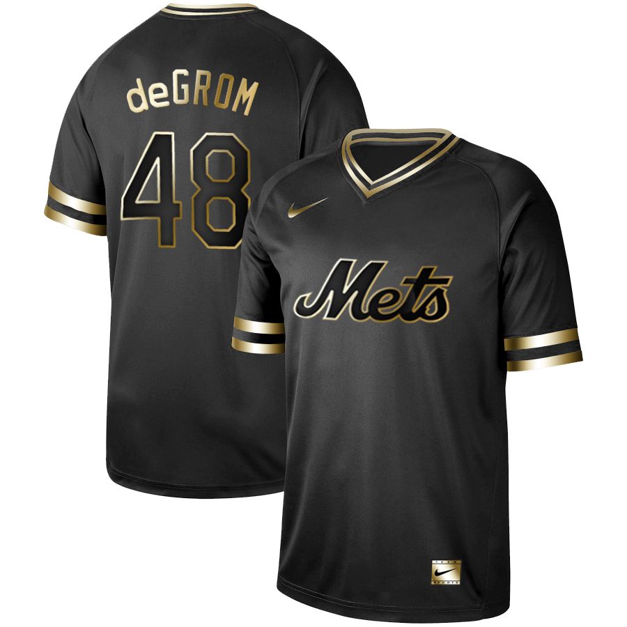 Men New York Mets #48 Degrom Nike Black Gold MLB Jerseys->kansas city royals->MLB Jersey